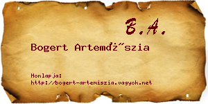Bogert Artemíszia névjegykártya